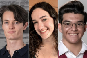 Faces of three interns